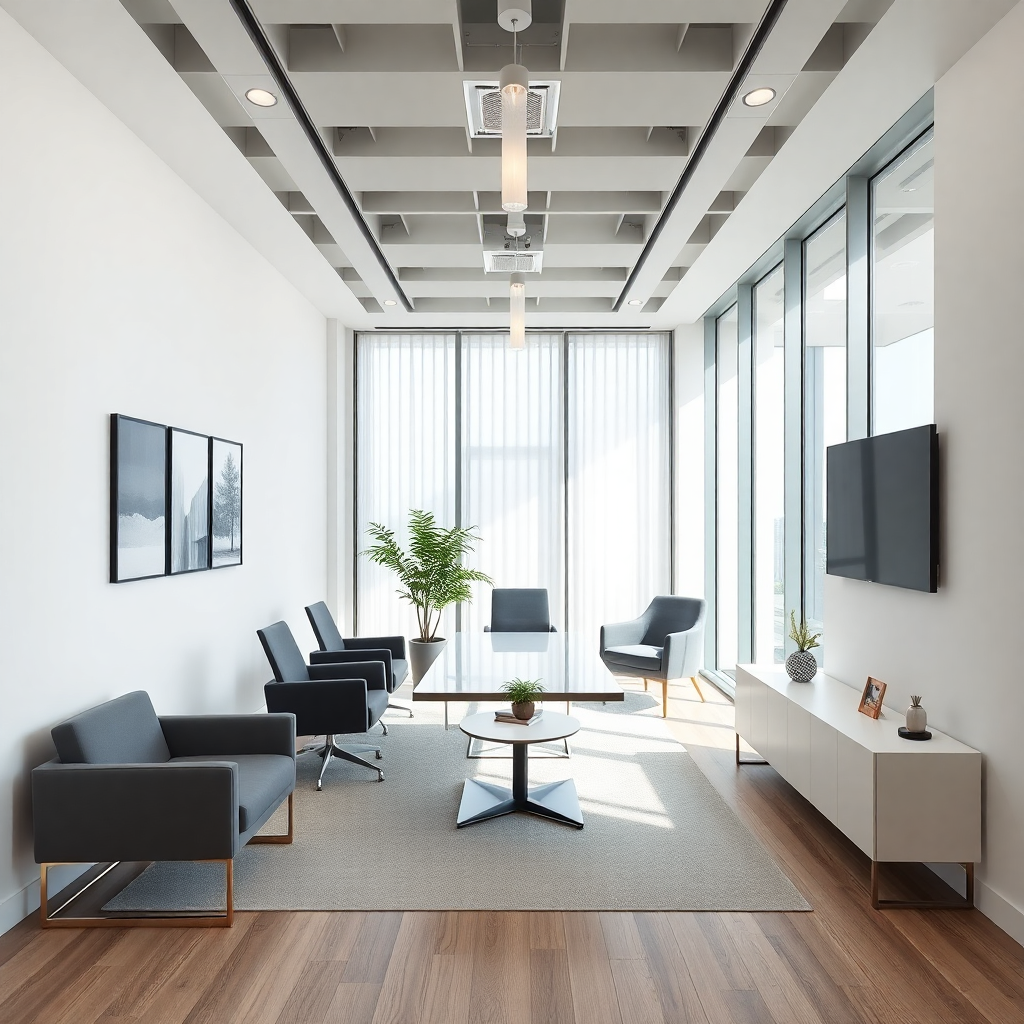 Elegant professional insurance office interior
